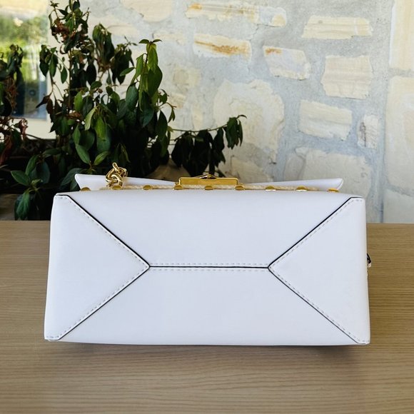 Michael Kors Cece MD Studded Flap Pocket Leather Shoulder & Wallet OPTIC White - Picture 5 of 14